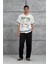 Krem Fearless Baskılı Oversize Gömlek 1