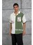 Yeşil Krem Cepli Oversize Gömlek 5