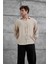Krem Modal Kumaş Oversize Gömlek 4