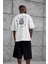 Beyaz Yes Yazılı Oversize Tshirt 4