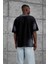 Siyah Sebizegva Baskılı Oversize Tshirt 3