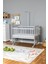Ahşap Beşik Anne Yanı Beşik Gri 60X120 - Uyku Setsiz Tek Yataklı + Tekerlekli 2