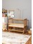 Ahşap Beşik Anne Yanı Beşik Doğal (Vernikli) 60X120 - Uyku Setsiz Tek Yataklı Tekerlekli 1