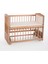 Ahşap Beşik Anne Yanı Bebek Beşiği Organik (Boyasız) 60X120 - Uyku Setsiz Tek Yataklı 4