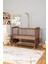 Ahşap Beşik Anne Yanı Beşik Ceviz 60X120 - Uyku Setsiz ve Yataksız Tekerlekli 1