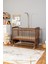 Ahşap Beşik Anne Yanı Beşik Ceviz 60X120 - Uyku Setsiz ve Yataksız Tekerlekli 2