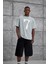 Gri Yedi Numara Baskılı Yıkamalı Oversize Tshirt 1