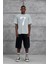 Gri Yedi Numara Baskılı Yıkamalı Oversize Tshirt 3