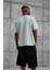 Gri Yedi Numara Baskılı Yıkamalı Oversize Tshirt 4
