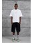 Beyaz Yakada Rakam Baskılı Oversize Tshirt 1