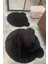 2li Sevimli Ayı Figürlü Post Peluş Tavşan Tüylü Banyo Takımı Klozet Takımı 80X80 ve 100X100 Banyo Paspası 3