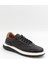 2228 Siyah Hakiki Deri Günlük Erkek Sneakers 2