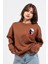 Oversize Göğüste Baskılı Scary Sweatshirt 1