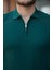Erkek Fermuarlı Yakalı Kısa Kollu Tshirt 3