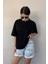 Kadın Oversize Tişört-Siyah 3