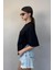 Kadın Oversize Tişört-Siyah 7