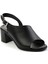 Siyah Leather Kadın Sandalet K05040030203 2