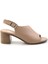 Bej Leather Kadın Sandalet K05040030203 1