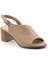 Bej Leather Kadın Sandalet K05040030203 2