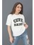 T-Shirt Kabartma Baskı Bisiklet Yaka - Siyah 2