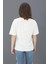 T-Shirt Kabartma Baskı Bisiklet Yaka - Siyah 3
