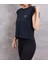 Siyah Vatkalı Kolsuz T-Shirt 4