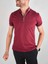 Fermuarlı Bordo Yakalı Tshirt 1