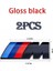 Bmw 3 Serisi Uyumlu M Çamurluk Arması Seti 2'li Gloss Black 2