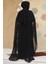 Panço Detaylı Siyah Tesettür Abaya 25908S 4