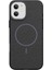 iPhone 11 Uyumlu Kılıf Deri Desen M-Safe Özellikli Lichee Silikon Siyah 1