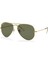 RB 3025 00158 62 AVIATOR Unisex Gold Metal Damla Güneş Gözlüğü 1