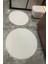 2li Yuvarlak Post Peluş Banyo Paspası Klozet Seti Takımı 80X80 ve 100X100 2
