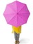 Kids Neon Pembe Su Yeşili Kalp Desenli Çocuk Şemsiyesi 12660 1