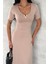 V Yaka Fit Kesim Basic Elbise DNV-000078 3