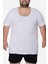 3'lü Büyük Beden Kısa Kollu Bisiklet Yaka Erkek Battal Atlet-Fanila 1015 - %100 Pamuk Penye Süprem-3XL-7XL 2