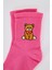 Pembe Ayı Desenli Örme Soket Çorap 1214 2