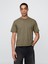 Erkek Haki Heavyweight Crop T-Shirt 1