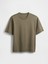 Erkek Haki Heavyweight Crop T-Shirt 2