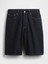 Erkek Siyah 10.5" Baggy Denim Şort 2
