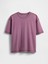 Erkek Koyu Lila Heavyweight Crop T-Shirt 2