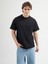 Ricardo 84002 Oversize Siyah Erkek Basic T-Shirt 2