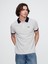 Erkek Siyah Beyaz Çizgili Gap Logo Polo T-Shirt 1