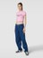 Pembe Bisiklet Yaka Naughty Or Nıce Baskılı Crop T-Shirt 2