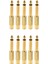 10X Altın Kaplama 6.35MM 1/4 Inç Erkek Mono Fiş Rca Dişi 6.5mm Ses Stereo Adaptör Konnektör Fişi (Yurt Dışından) 1