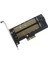M.2 Nvme Ngff Ssd'den Pcıe X4 X8 X16 Kart Yuvasına Sata Çift Disk Adaptörü Genişletme Kartı Mkey Bkey Kablolamasını (Yurt Dışından) 1