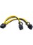 Sagrado 10 Adet/grup Eps Cpu 12 V 8 Pin Çift 8 (6 + 2) Pin Pcıe Adaptör Güç Uzatma Kablosu Madencilik Kartı Için 20 cm (Yurt Dışından) 2