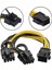 Sagrado 8 Paket 6-Pin - Çift 8 (6 + 2) -Pin Pcıe Adaptör Güç Kablosu, Grafik Ekran Kartı Için Gpu VGA Y-Splitter Uzatma Kablosu (Yurt Dışından) 2