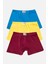 Erkek Çocuk Pamuklu Yumuşak ve Esnek Likralı boxer 3'lü Mavi Sarı Bordo 1