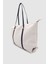 Velie Paraşüt Kumaş Şeritli Shopper Çanta Gri-Siyah 3