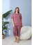 Büyük Beden Battal Viskon Kumaş Kadın Kapri Pijama Takımı 4
